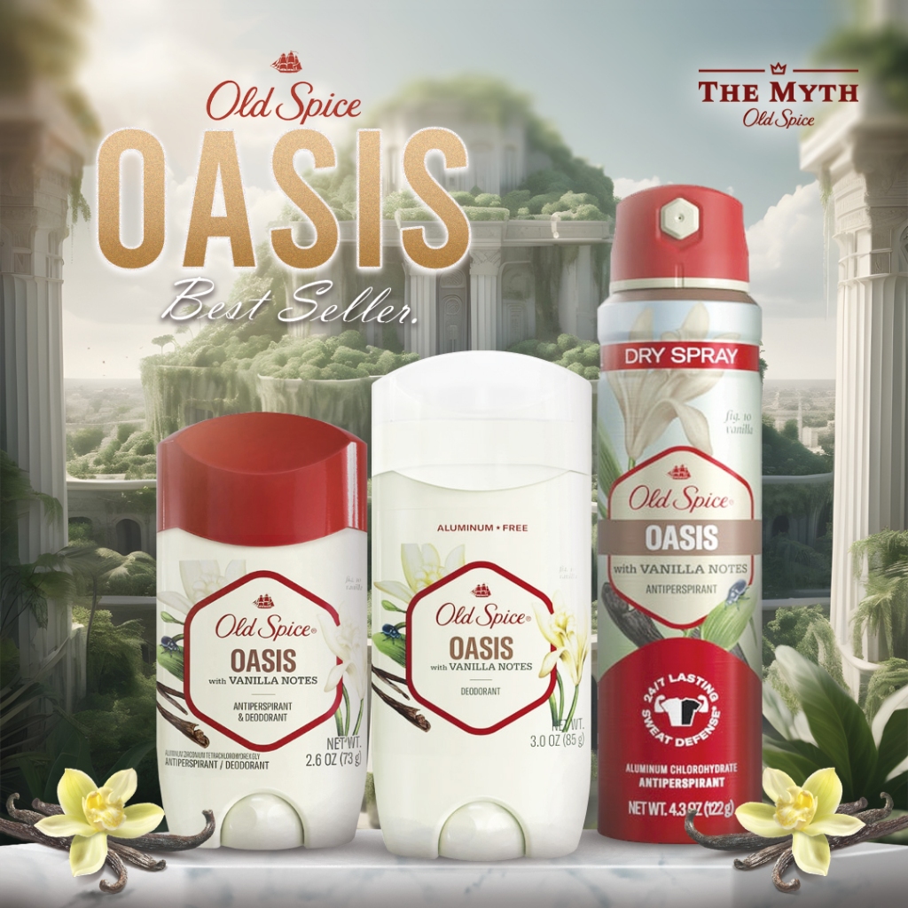 *ลด60.-ใส่โค้ด   2K59F9* Old Spice โรลออน กลิ่น Oasis กลิ่นวานิลลาผสมกล้วยไม้และดอกไม้ หวานละมุนสไตล