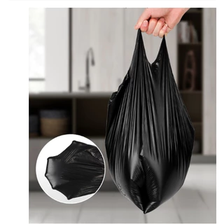 ถุงพลาสติกดำ ถุงหูหิ้วดำ ชนิดหนา 32*52 ซม. พร้อมส่ง