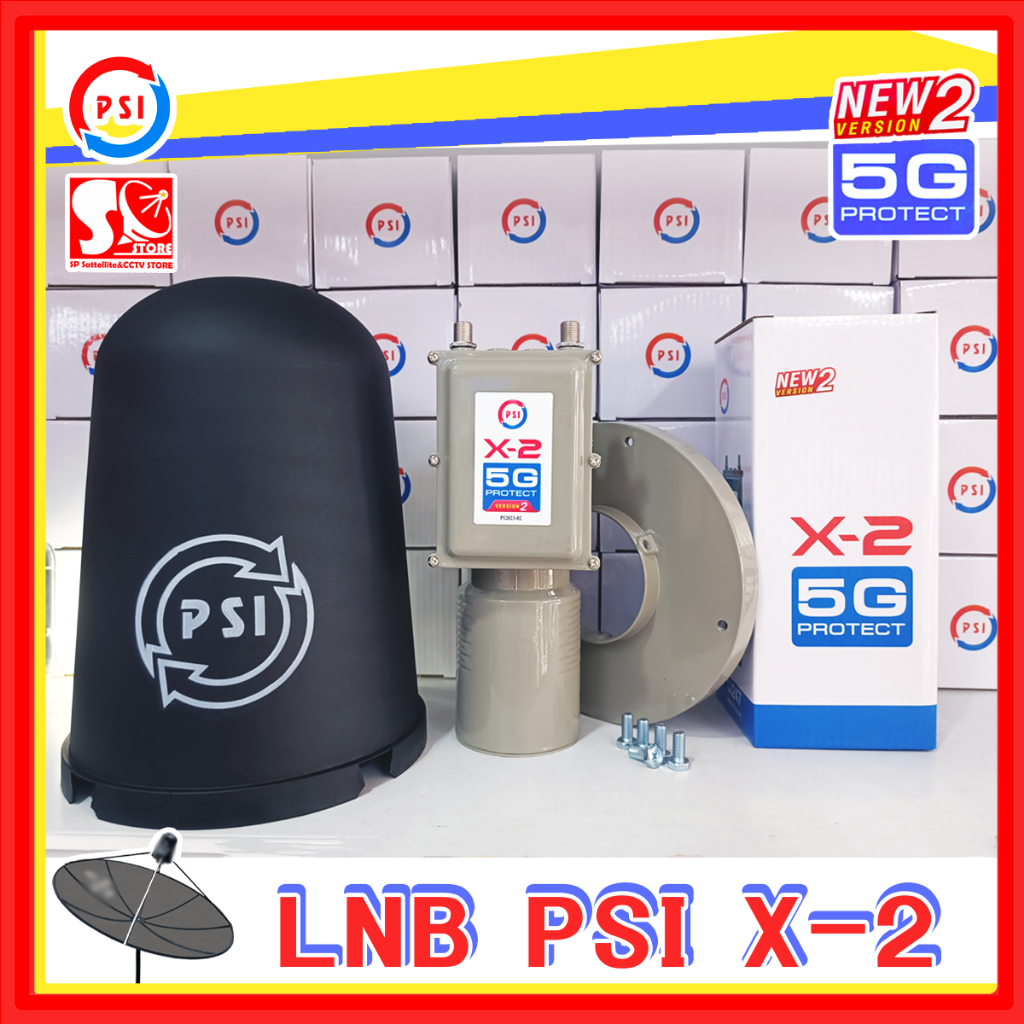 LNB PSI X2-5G New version2 หัวจานดาวเทียม C-Band 5G 2 จุด 2 ขั้ว PSI X2-5G New version2