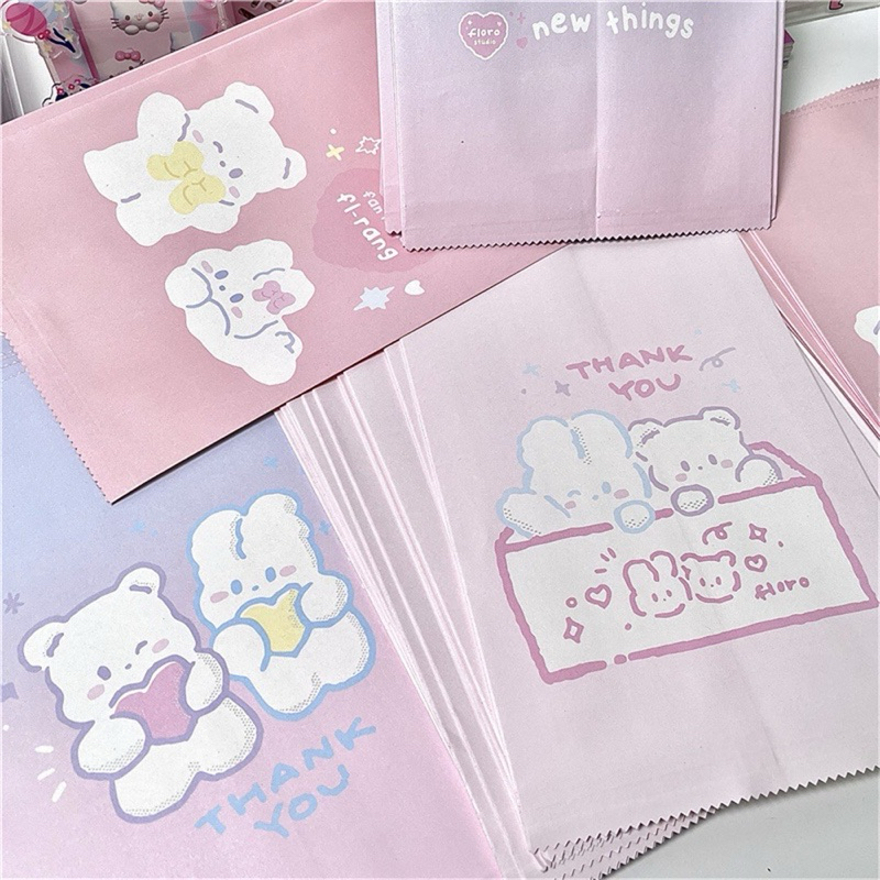 [ พร้อมส่ง 💕] ถุงกระดาษ ซองกระดาษ ซองละ 9 บาท ลายการ์ตูน หมี Mikko น่ารัก ใส่ของแถม การ์ด ลูกอม โปสการ์ด - รูปที่ 2