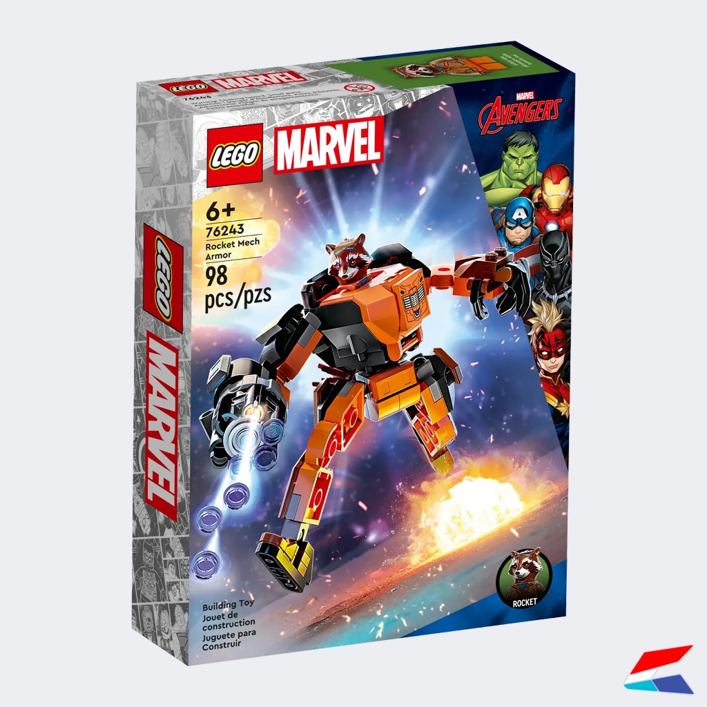 LEGO Super Heroes Marvel 76243 Rocket Mech Armour V29 ( 98 pieces ) ของแท้