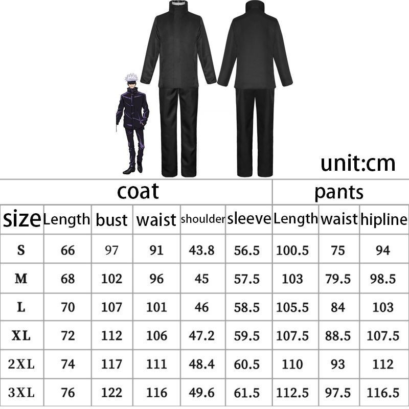 🇹🇭 อะนิเมะ ชุดแปลกๆ Jujutsu Kaisen Gojo Satoru Cosplay Costume ผู้ใหญ่คอสเพลย์เครื่องแต่งกายแว่นตาวิกผมฮา - รูปที่ 7