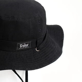 G001 Black หมวกเดินป่า cotton ฟอกเฟด เบา ใส่สบาย ระบายอากาศดี