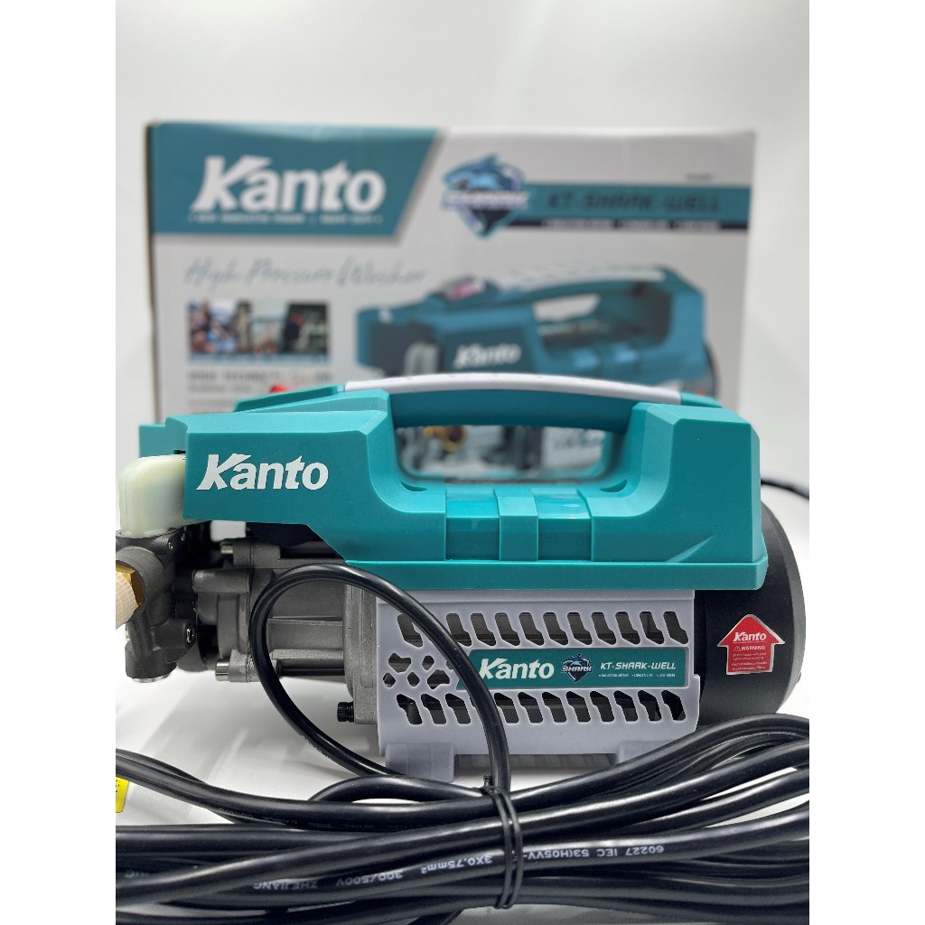 KANTO ปั้มอัดฉีดแรงดัน 27.5 บาร์ 600 วัตต์ รุ่น KT-SHARK-WELL ไร้แปรงถ่าน แรง เงียบ ประกัน 1 ปี