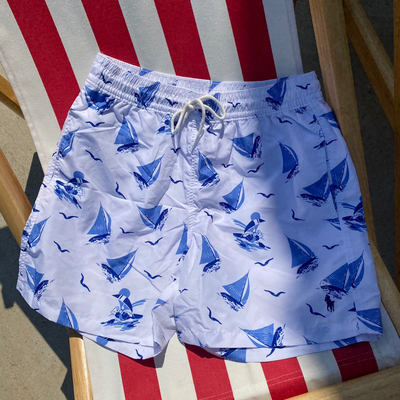 กางเกงขาสั้น RL Swim Shorts Traveler  100% Polyester หัวเชือกปั๊ม RL ผ้าแห้งไว มีซับในตาข่าย🚤