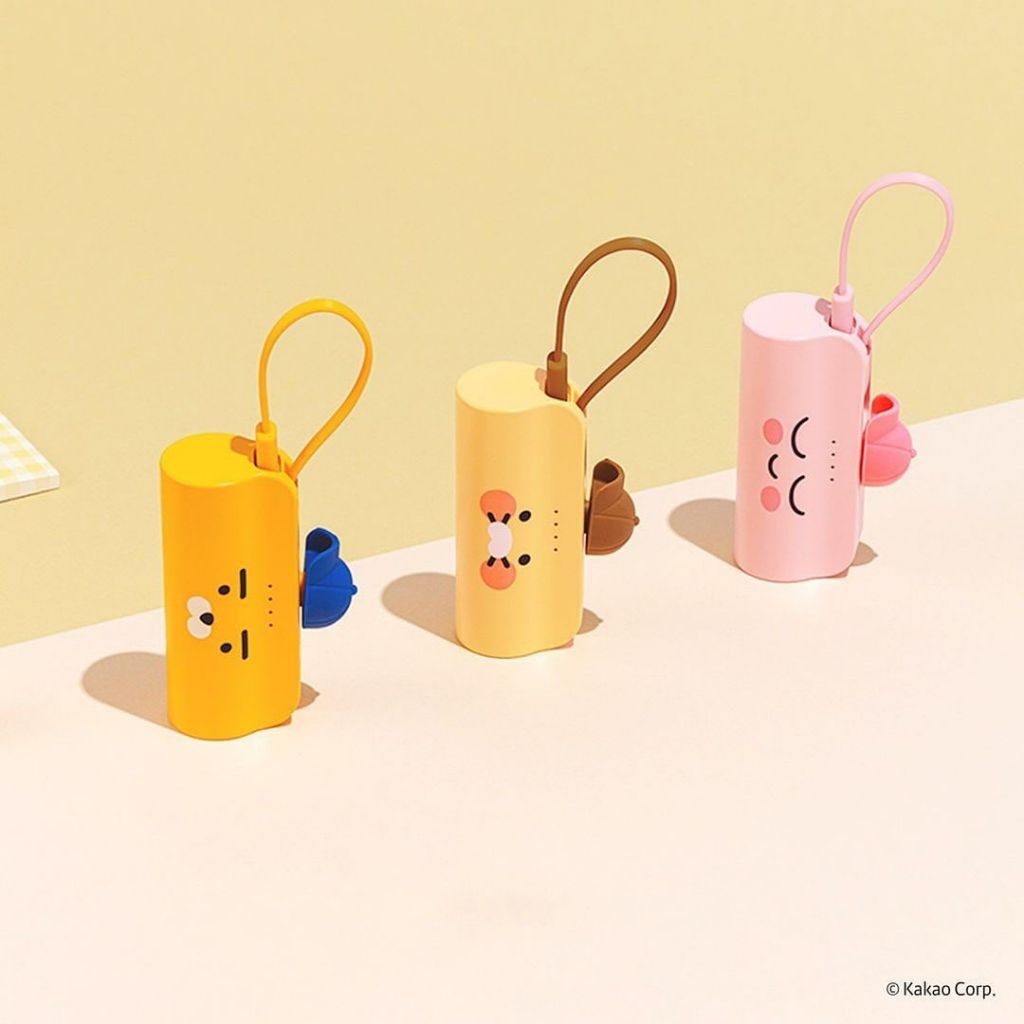 🌟พร้อมส่ง แบตสำรอง Kakao Friends Hipster Docking Battery 5000 mAh (C Type/8 pin) power bank
