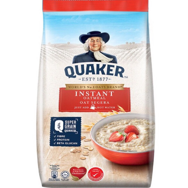 เควกเกอร์ (Quaker Oatmeal) ข้าวโอ๊ต ปรุงสำเร็จ 1 กก.