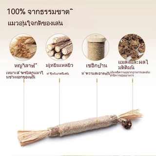 ไม้มาทาทาบิ ขัดฟันแมว แบบเชือก ไม้ขัดฟันแมว ของเล่นแมว ลดคราบหินปูน สําหรับสัตว์เลี้ยง แมว