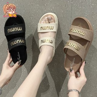 annacny รองเท้าเเตะพื้นนิ่ม ❤แฟชั่นรองเท้าผู้หญิง เสริมส้น ฮ…