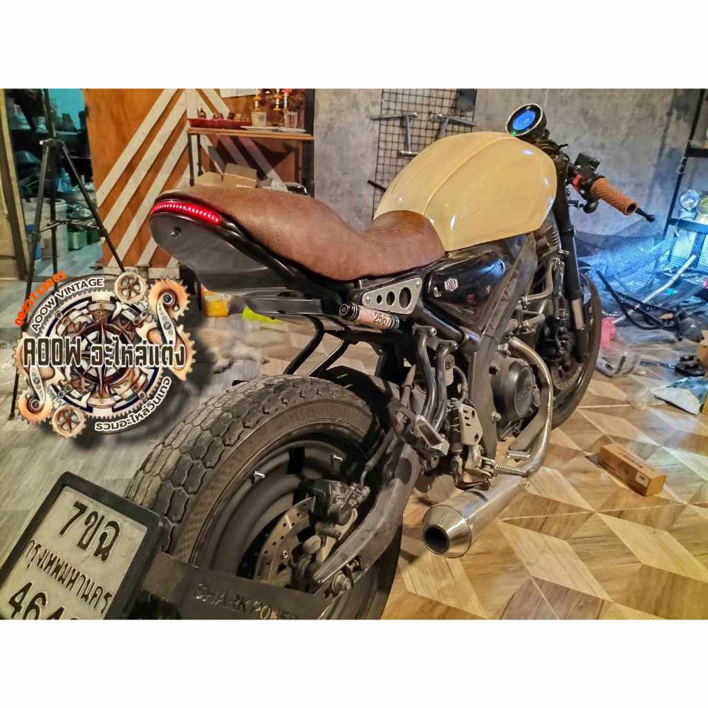 ชุดเบาะแต่ง yamaha xsr custom พร้อมแฟริ่งอุปกรณ์ปิดใต้โครง+ไฟท้ายคลาสสิค เหมาะสำหรับรถมอเตอร์ไซค์รุ่