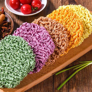 บะหมี่ผัก บะหมี่4สี 60gบะหมี่ผักหลากสีสันแบบไม่ทอด อร่อย