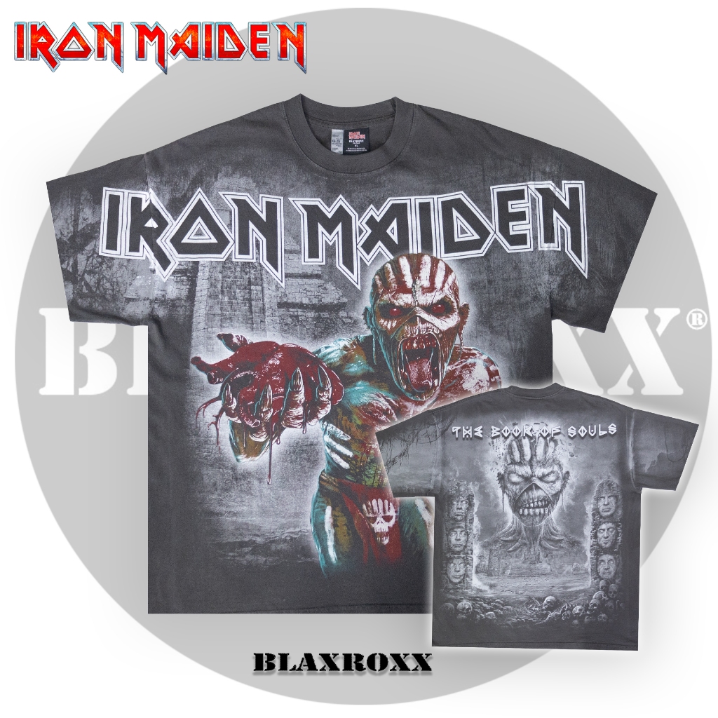 BLAXROXX® | เสื้อวงลิขสิทธิ์แท้ Iron Maiden® | [IRM026-LA] | เสื้อวง OVP สีจม | Los Angeles Apparel