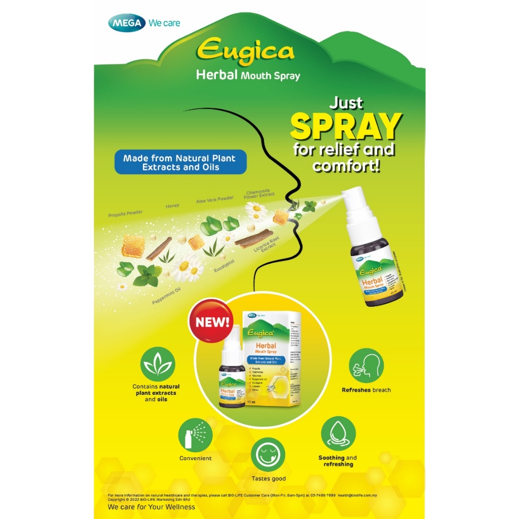 =MegaWecare Eugica Herbal Mouth Spray 10ml.
