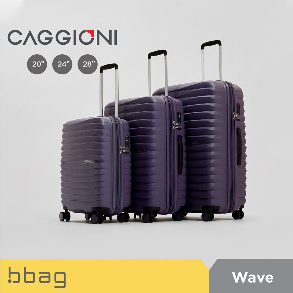 CAGGIONI กระเป๋าเดินทาง รุ่นเวฟ C23061 (Wave) : สีม่วง