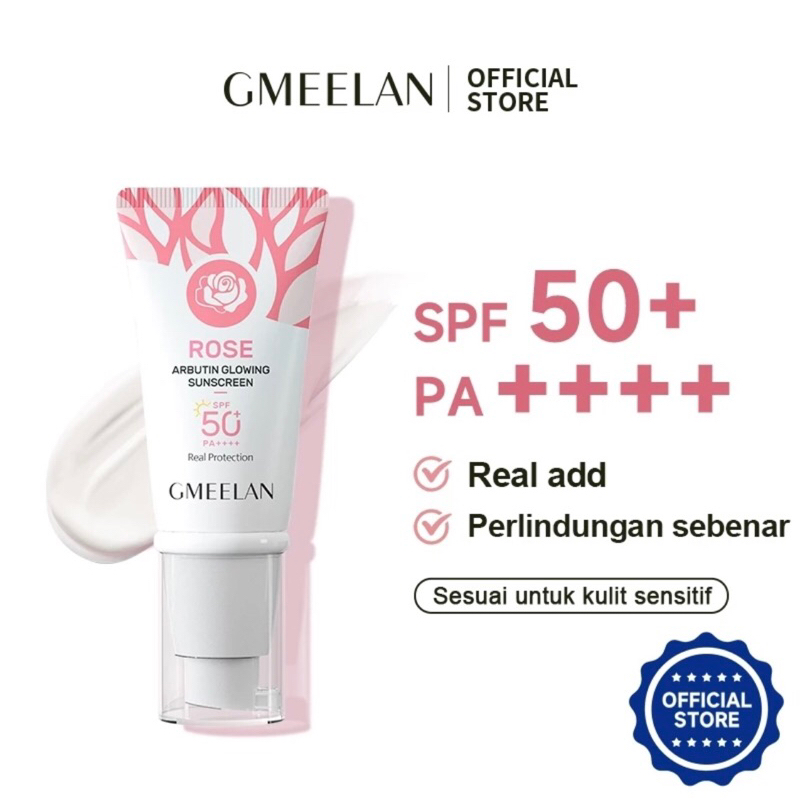 GMEELAN ครีมกันแดดไวท์เทนนิ่ง SPF50 PA+++ผิวแพ้ง่ายสามารถใช้ได้ Sunscreen 30g