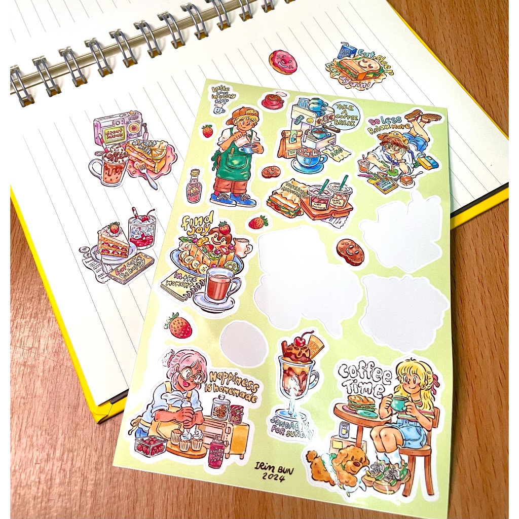 Sticker Coffee Time สติ๊กเกอร์กันน้ำ (11.5*17cm)