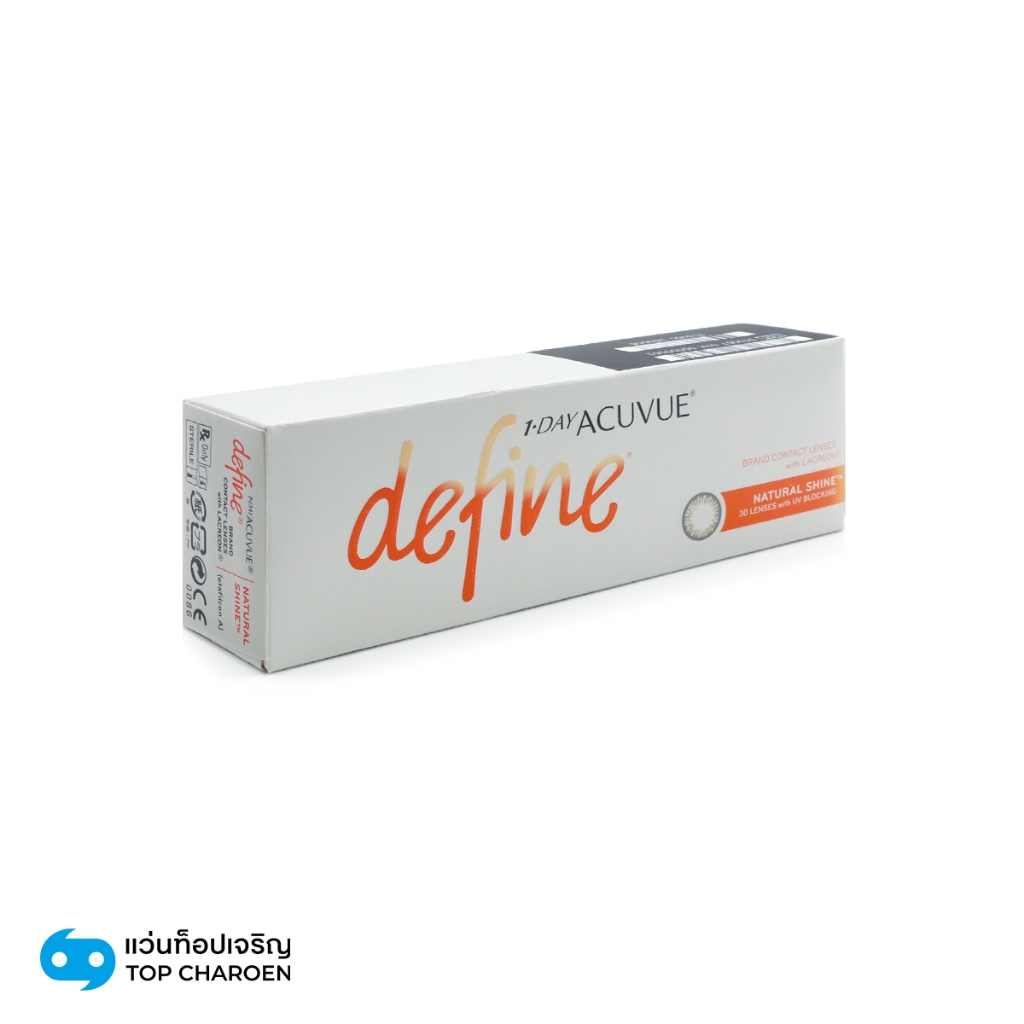 Acuvue คอนแทคเลนส์สี Natural Shine รุ่น 1-Day Acuvue Define (กล่องละ 30 ชิ้น) เบอร์ตา 0.00 ถึง -9.00