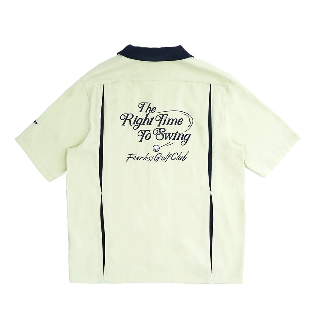 FEARLESSNESS GOLF CLUB BOWLING SHIRT GREEN เสื้อเชิ้ตแขนสั้น สีเขียว