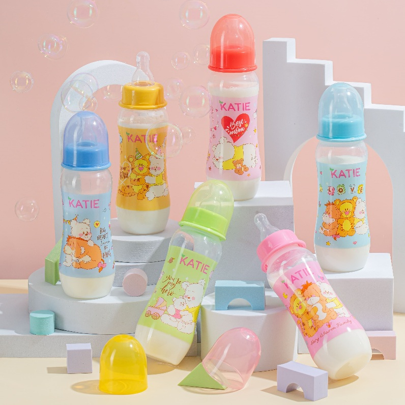 พร้อมส่ง! รุ่นใหม่ 💯 จุกไม่ดูดไม่ไหล KATIE (เคที่) 🌈 ขวดนมเด็ก ขวดนมคอแคบ ขนาด 2, 4 และ 8oz.