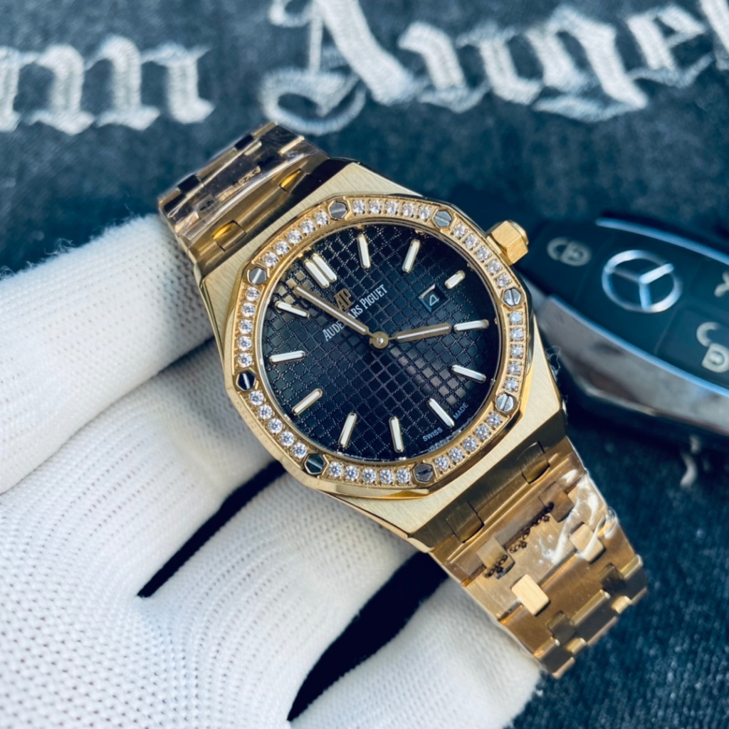 AP Royal Oak นาฬิกาข้อมือผู้หญิง สายเหล็ก 33mm