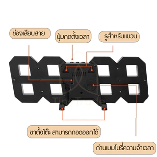 นาฬิกาดิจิตอล นาฬิกา LED นาฬิกาตั้งโต๊ะ แขวนผนัง LED Digital Wall Clock มีให้เลือก 2 แบบ ขอบสีขาวและขอบสีดำ