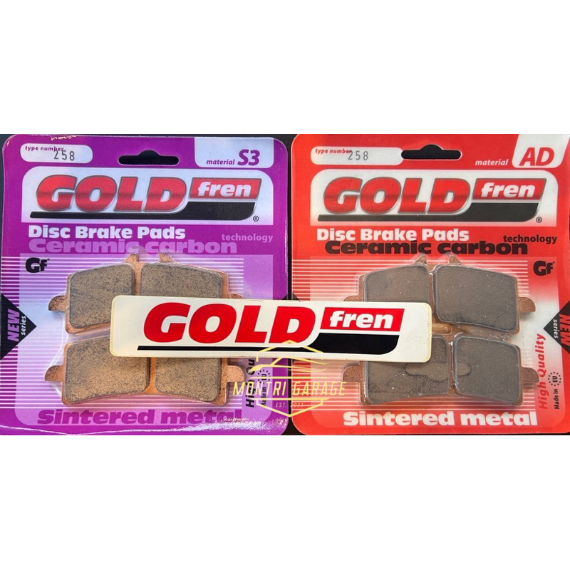 ผ้าเบรค GOLDFREN สำหรับใส่ปั้ม Brembo M4 , M50 , GP4R , Zx10R 17-21 , Suzuki GSX-R 12-20 , BMW HP4 1