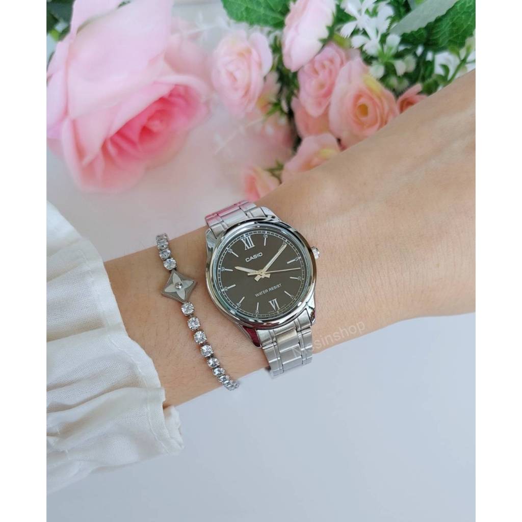 นาฬิกา Casio แท้ รุ่น LTP-V005D นาฬิกาข้อมือผู้หญิง สายแสตนเลส ของแท้ 100%รับประกัน 1 ปี
