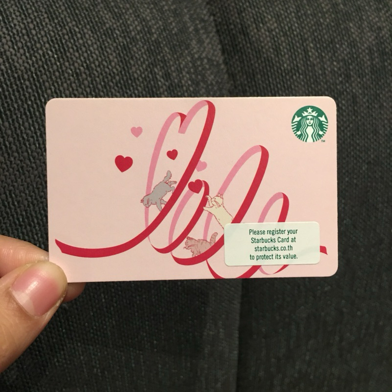 (บัตรเปล่า) Starbucks card บัตรสตาร์บัคส์ ลาย แมว ซากุระ ทิวลิป Sakura Spring 2024