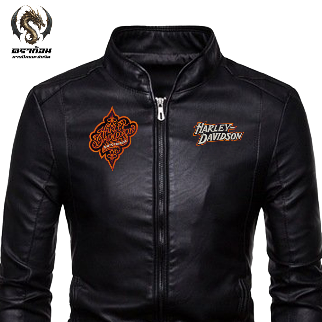 อาร์มปัก ฮาร์เลย์ เดวิดสัน Harley Davidson วัสดุตกแต่งผ้า อาร์มติดเสื้อ ตัวรีดติดเสื้อ อาร์มตีนตุ๊กแก ปักแน่น เน้นคุณภาพ