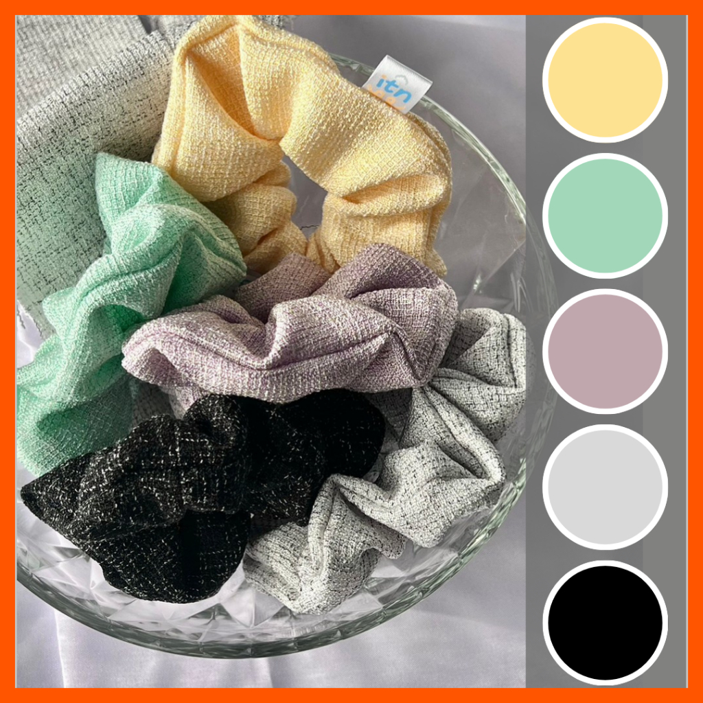 ลด 50% ขั้นต่ำ 150 บาท🧵 แฮนเมด 💄👜  ไซส์ L ยางรัดผมรุ่น Tweet - Tweet Donut scrunchies