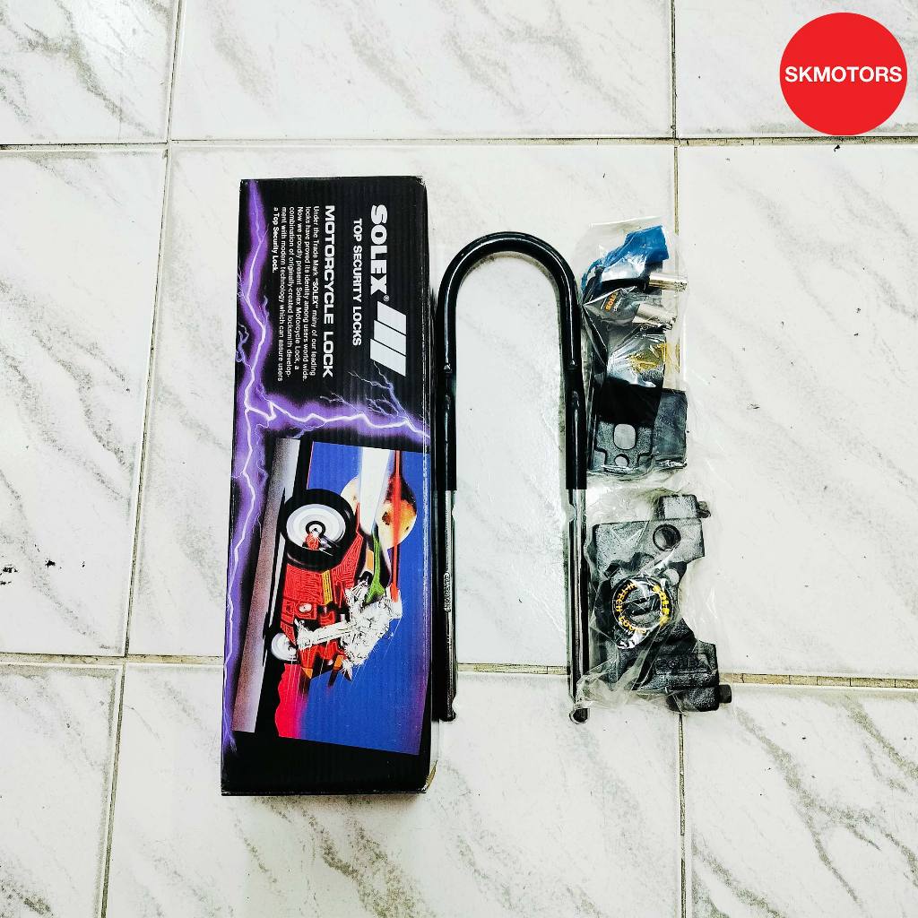 (ส่งฟรี) อุปกรณ์ ล็อคล้อ SOLEX TOP SECURITY LOCK สำหรับรถจักรยานยนต์ ทุกรุ่น ทุกยี่ห้อ แท้100%