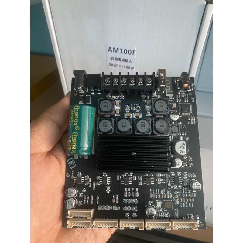 ZK-AM100F นําไมโครโฟน KTV เสียง all-in-one machine 2.1channel Bluetooth power amplifier board 50+50+100 B41