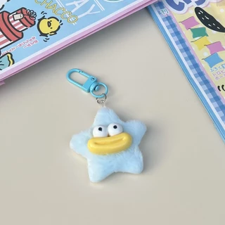Plush Star Keyfob ไส้กรอกปาก Pentagram Pentagram จี้ของขวัญสำหรับเพื่อนสาว
