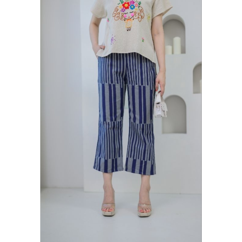 กางเกงผ้าฝ้ายพิมพ์ลายเชียงใหม่ 5 ส่วน - รูปที่ 3