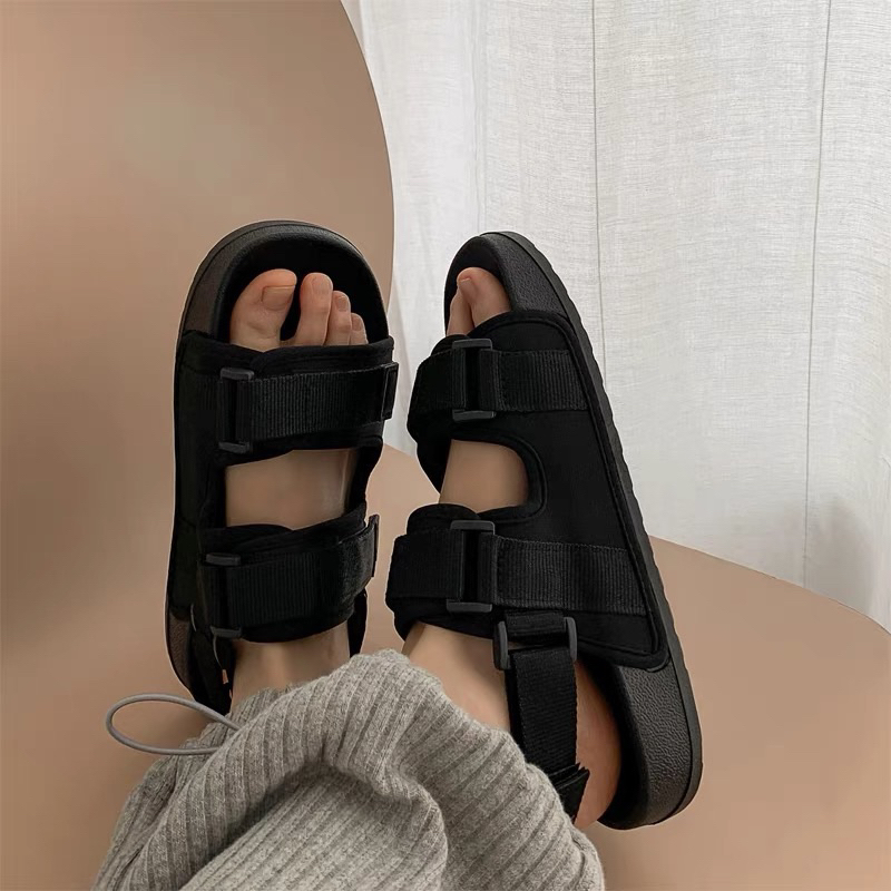 มาใหม่!! the blue boxford - como black sandals รองเท้าแตะ