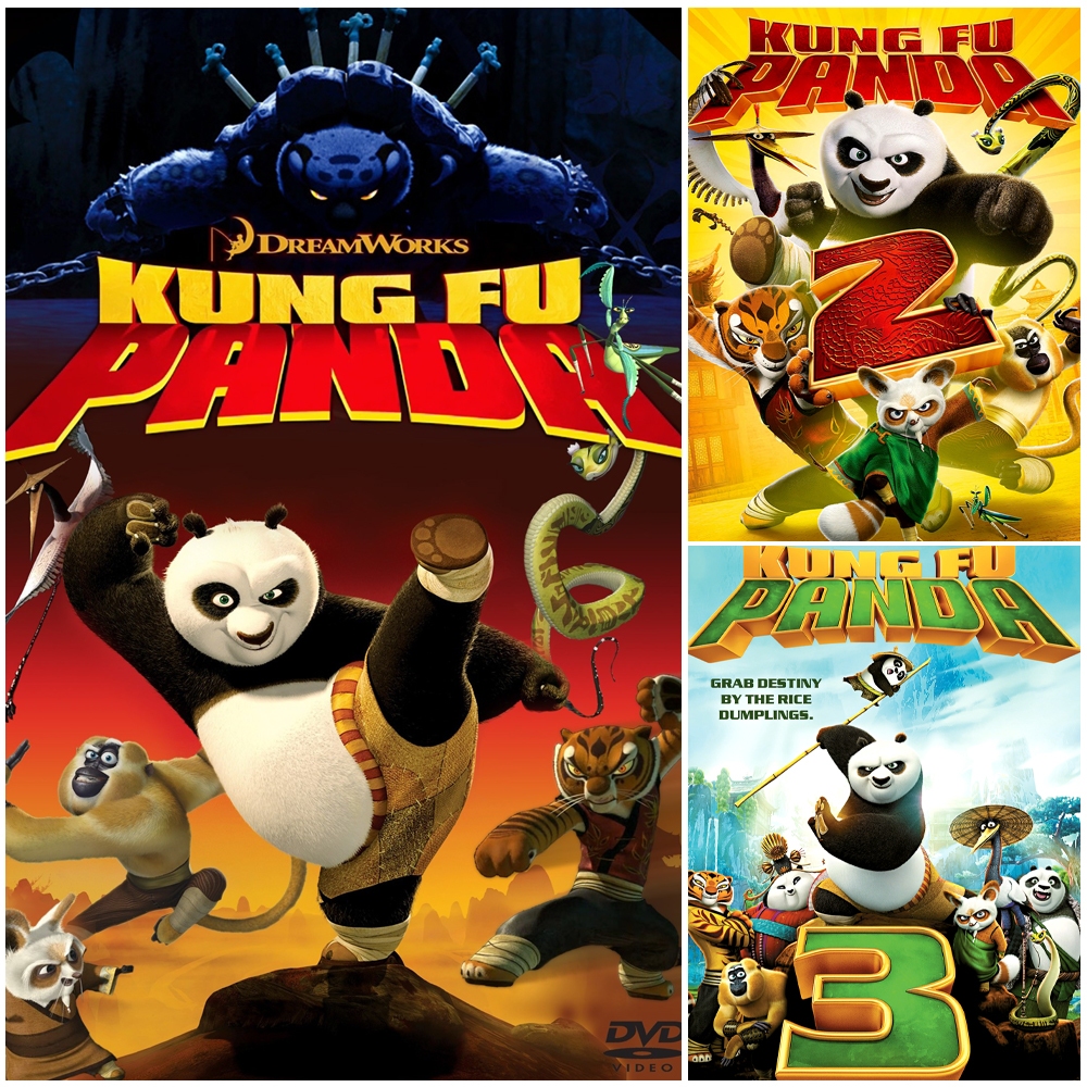 DVD กังฟูแพนด้า Kung Fu Panda 1-3 หนังการ์ตูน หนังDVD (พากย์ไทย/อังกฤษ/ซับไทย) การ์ตูน มาสเตอร์