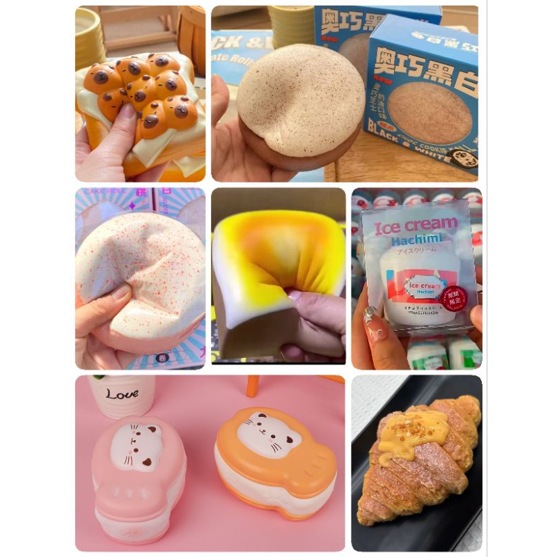 COD พร้อมส่ง🇹🇭 ไทย ของเล่นบีบสกุชชี่ สโลว์ squishy  Hachimi Choco Cookies Roll มีหลายลาย