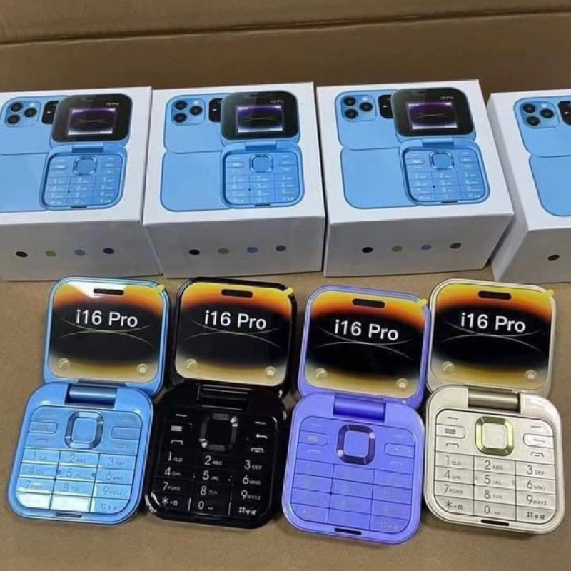 พร้อมส่ง🇹🇭 โทรศัพท์มือถือจิ๋ว รุ่น i16pro ฝาพับพกพา 2 ซิม กล้องหลัง หน้าจอHD