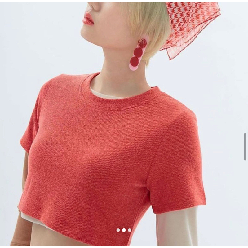 [ส่งต่อ] the freckled market #fkmcrop in Red SIZE M 🏓