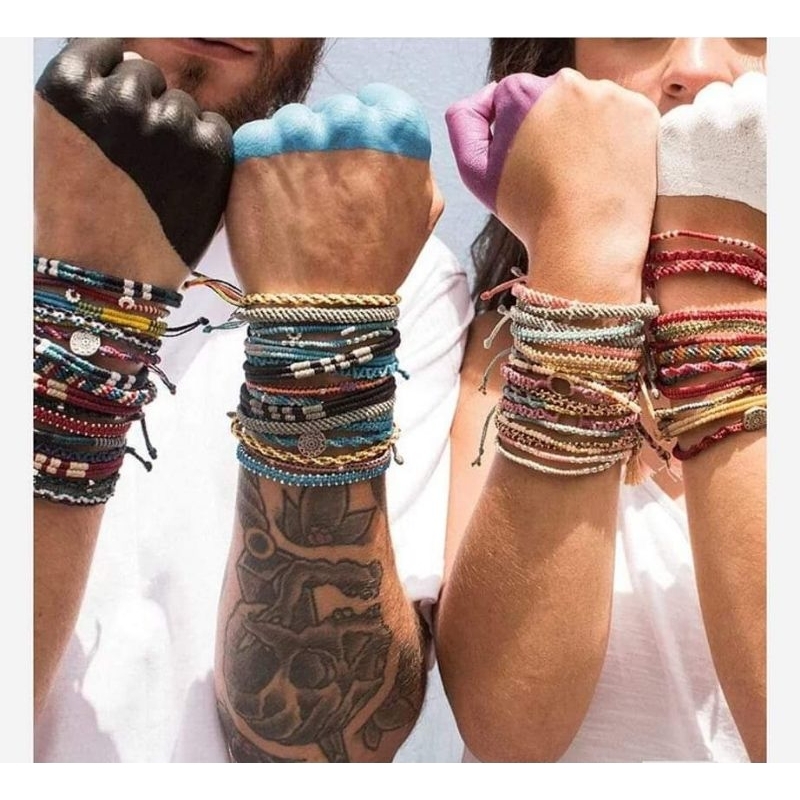 Wakami Men's & Women's Earth Bracelet /7 Piece Set Unisex Size Made in Guatamala