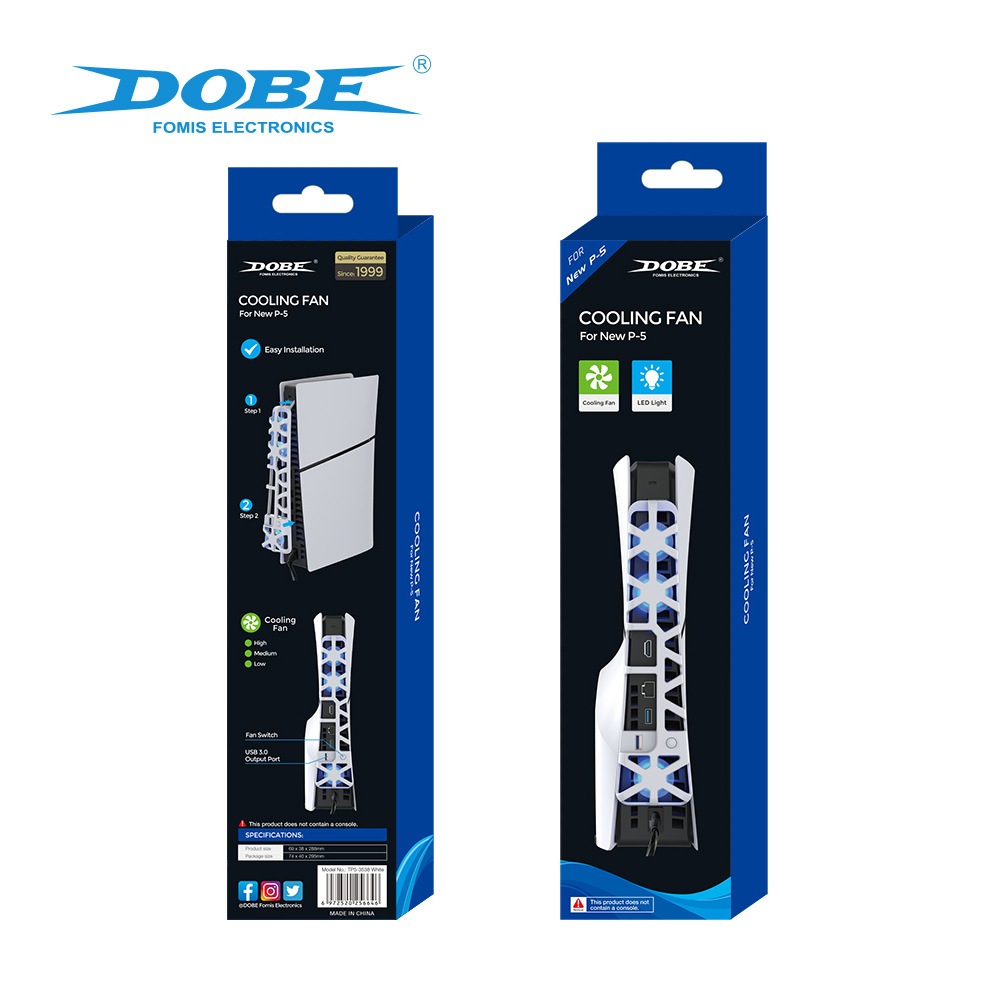 พัดลม DOBE PS5 slim ระบายความร้อนสำหรับเครื่อง PS5  Cooling Fan for PS5 slim, Control Cooling Fan