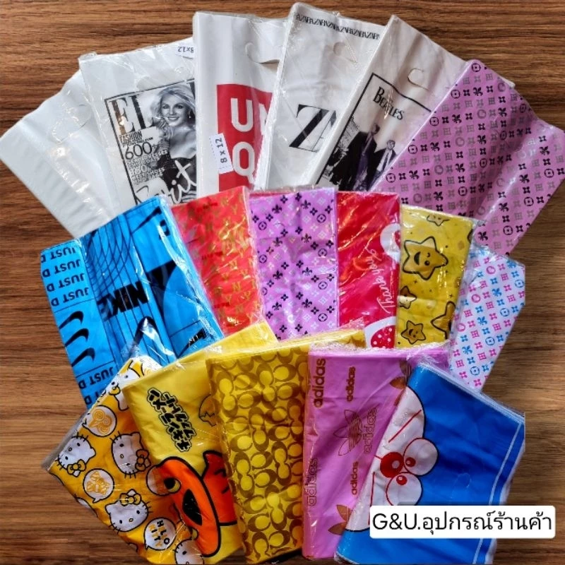ถุงพลาสติกใส่ของ ลายวินเทจ ขายเป็นแพ็ค แบบพิมพ์ลายน้ำหนัก 700 กรัม /แบบสีพื้นขาวไม่พิมพ์ลายน้ำหนัก 800 กรัม thumbnail 3