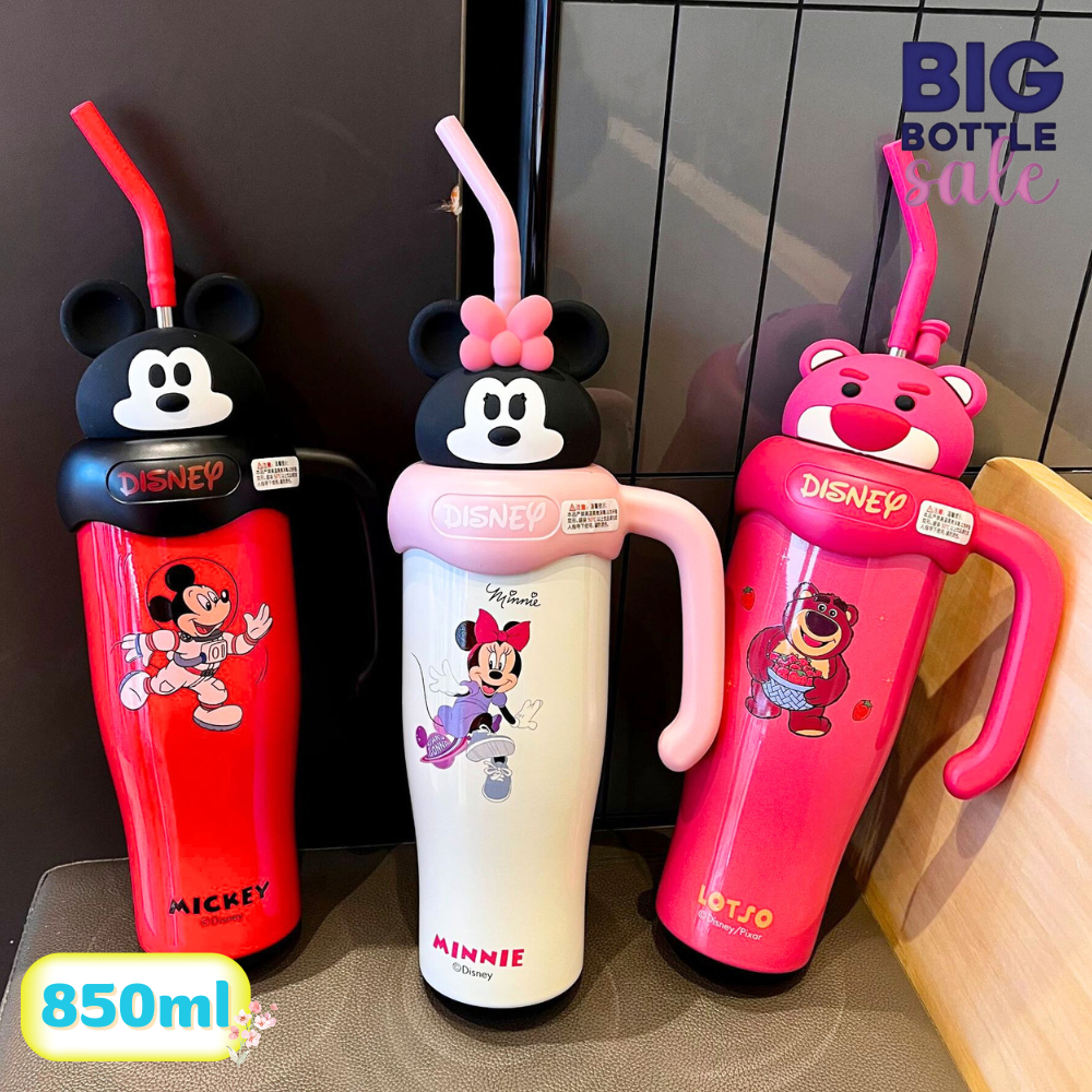 DM-5131 แก้วเก็บความเย็น แก้วเก็บอุณหภูมิ ลายการ์ตูน สแตนเลส316 พร้อมหูจับ ขนาด 850ml