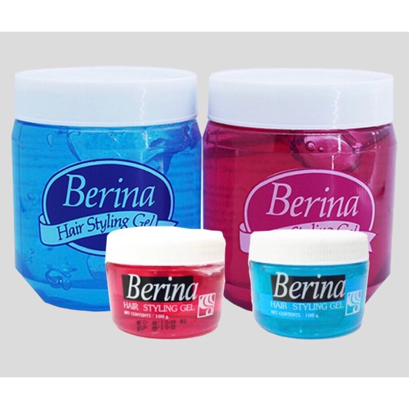 BERINA เบอริน่า เจลแต่งผม Hair Styling Gel อยู่ทรง ตลอดทั้งวัน โดยไมเหนียวเหนอะหนะ ปริมาณ 300 กรัม / ขนาด 100 กรัม