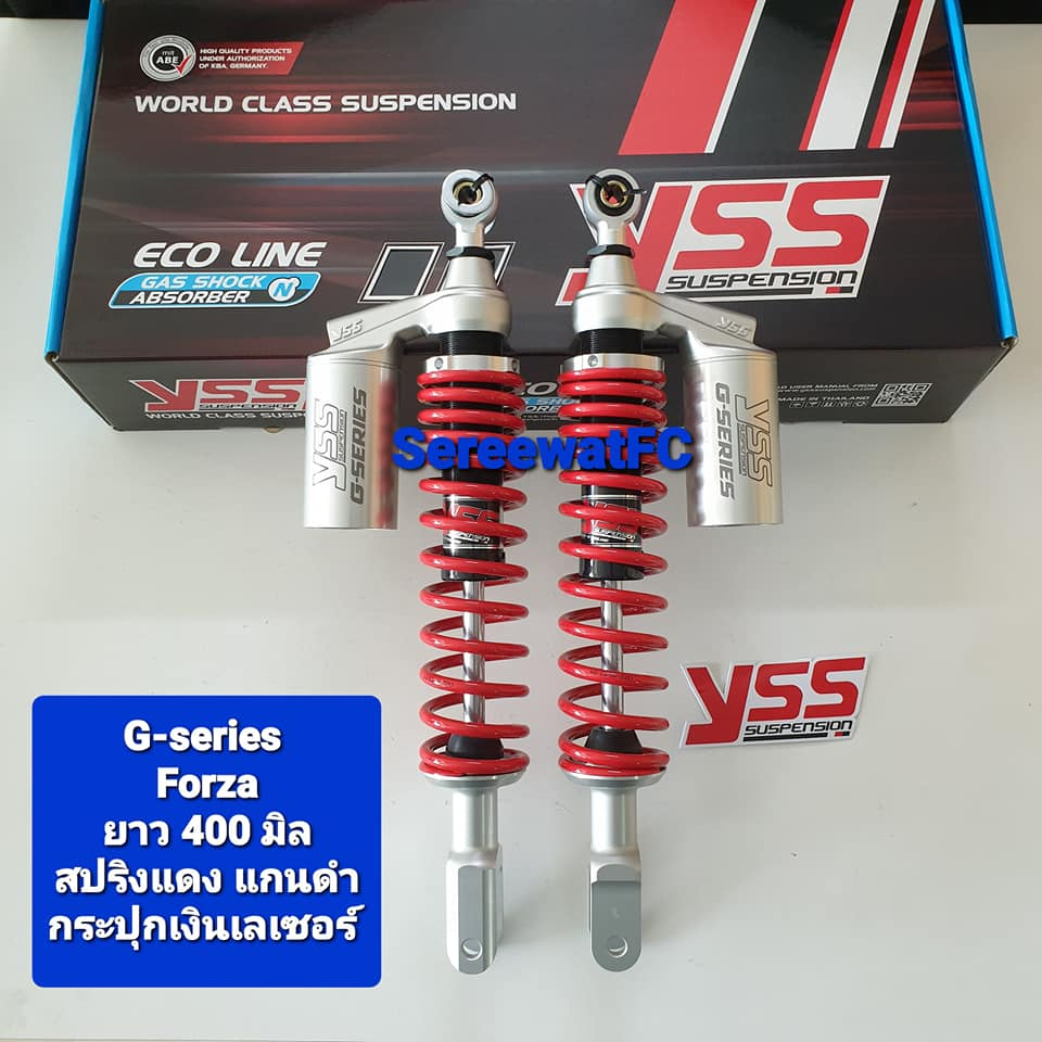 โช้คหลัง YSS Forza G-Series ยาว 400 มิล ปี 13-17 ของแท้ (1คู่)