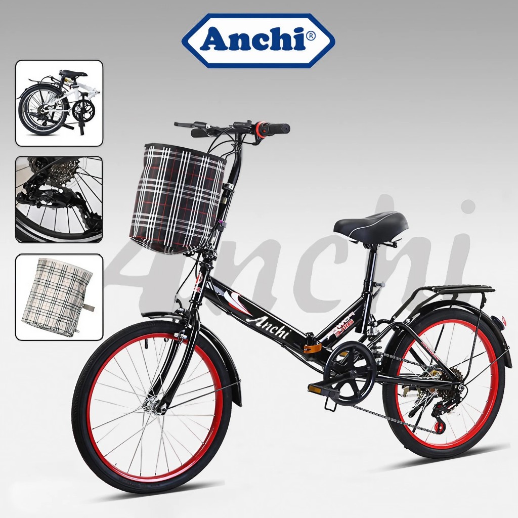 จักรยานพับได้ 20 นิ้ว จักรยานเด็ก Folding Bikes จักรยาน เกียร์ 7 จักรยานผู้ใหญ่ จักรยานแม่บ้าน