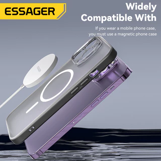 ESSAGER 15W ชาร์จไร้สายเร็ว สำหรับ for iP 14/13/12 Pro Max ที่รองรับ Qi ระบบ