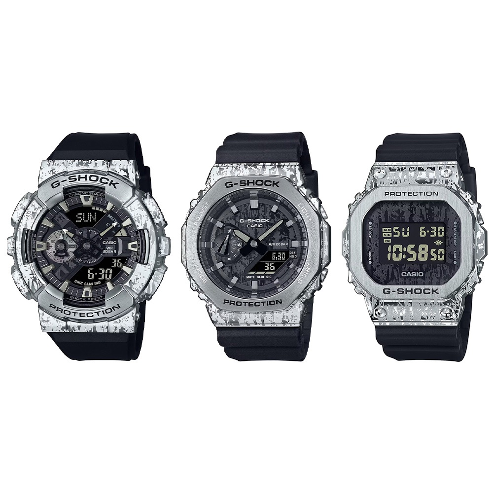 Casio G-Shock นาฬิกาข้อมือผู้ชาย สายเรซิน รุ่น GM-110GC,GM-2100GC,GM-5600GC (GM-110GC-1A,GM-2100GC-1