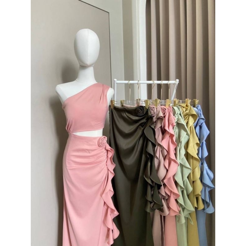 Darin dress  ชุดโกงหุ่น S - 6XL