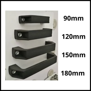 มือจับพลาสติกไนล่อน สีดำ ประตู หน้าต่าง เฟอร์นิเจอร์ เครื่องจักร และงาน DIY Black Nylon Pull Handle.